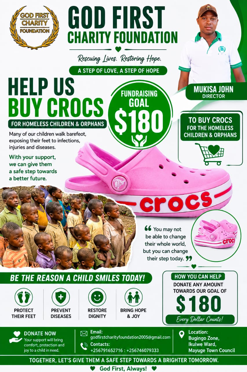 God First Charity Foundation fundraising campaign poster